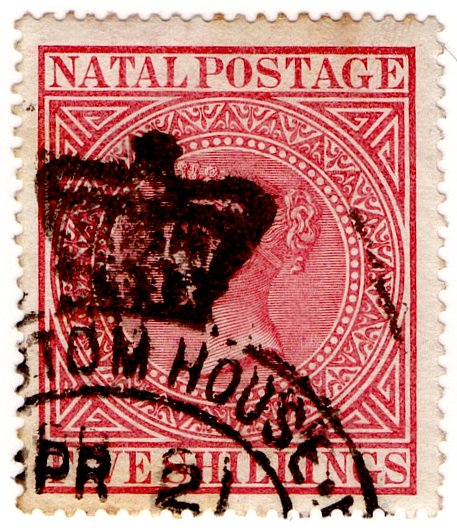 (I.B) Natal Revenue : Duty Stamp 5/- (Customs)