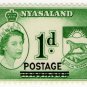 (I.B) Nyasaland Revenue : Duty 1d (postal overprint)