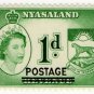 (I.B) Nyasaland Revenue : Duty 1d (postal overprint)