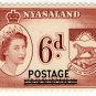 (I.B) Nyasaland Revenue : Duty 6d (postal overprint)