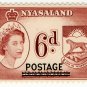 (I.B) Nyasaland Revenue : Duty 6d (postal overprint)
