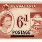 (I.B) Nyasaland Revenue : Duty 6d (postal overprint)