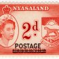 (I.B) Nyasaland Revenue : Duty 2d (postal overprint)