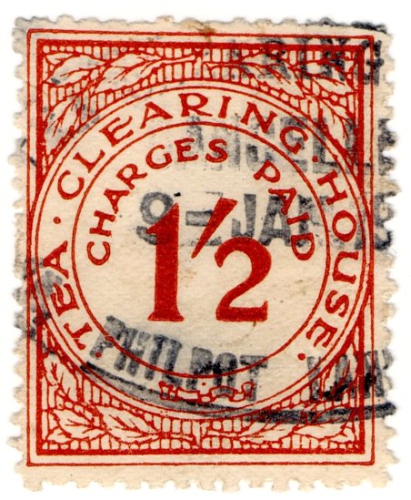 (I.B) George V Revenue : Tea Clearing House 1/2d