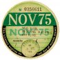 (I.B) GB Revenue : Car Tax Disc (Whitloc Digger 1975)