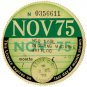 (I.B) GB Revenue : Car Tax Disc (Whitloc Digger 1975)