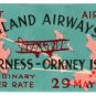 (I.B) Cinderella Collection : Highland Airways - 1st Airmail (Orkney 1934)