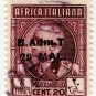 (I.B) BOIC (Tripolitania) Revenue : Duty 20Mal on 20c OP