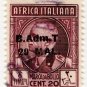 (I.B) BOIC (Tripolitania) Revenue : Duty 20Mal on 20c OP