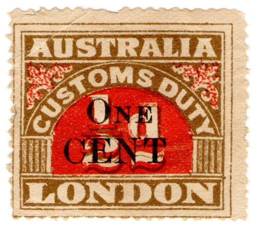 (I.B) Australia Revenue : Customs Duty 1c on &Acirc;&frac12;d OP