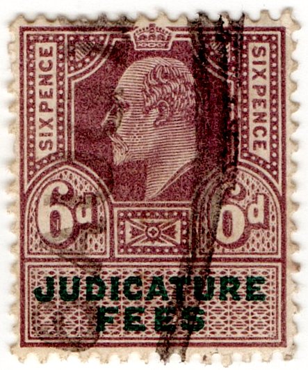 (I.B) Edward VII Revenue : Judicature Fees 6d