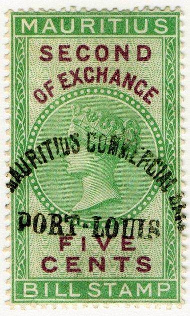 (I.B) Mauritius Revenue : Bill of Exchange 5c