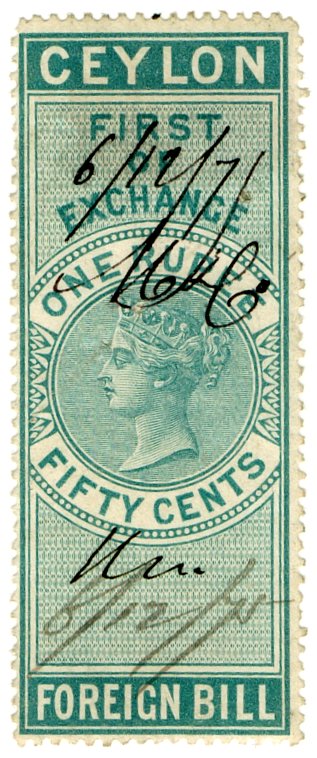 (I.B) Ceylon Revenue : Foreign Bill 1R 50c