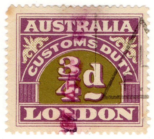 (I.B) Australia Revenue : Customs Duty &Acirc;&frac34;d