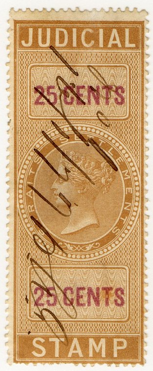 (I.B) Straits Settlements Revenue : Judicial 25c