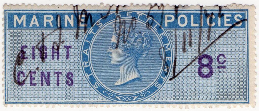 (I.B) Straits Settlements Revenue : Marine Policies 8c