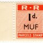 (I.B) Rhodesia Railways : Parcels Stamp 1d