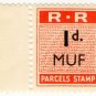 (I.B) Rhodesia Railways : Parcels Stamp 1d
