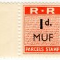 (I.B) Rhodesia Railways : Parcels Stamp 1d