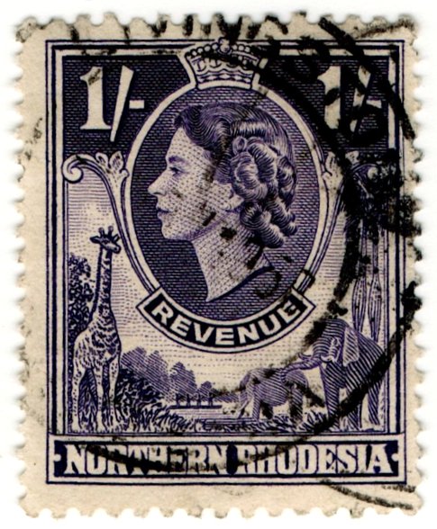 (I.B) Northern Rhodesia Revenue : Duty Stamp 1/- (postal)