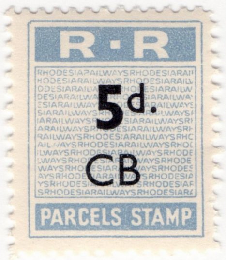(I.B) Rhodesia Railways : Parcels Stamp 5d