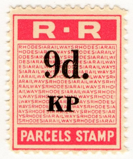 (I.B) Rhodesia Railways : Parcels Stamp 9d