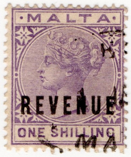 (I.B) Malta Revenue : Duty Stamp 1/-