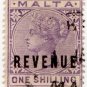 (I.B) Malta Revenue : Duty Stamp 1/-
