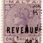(I.B) Malta Revenue : Duty Stamp 1/-