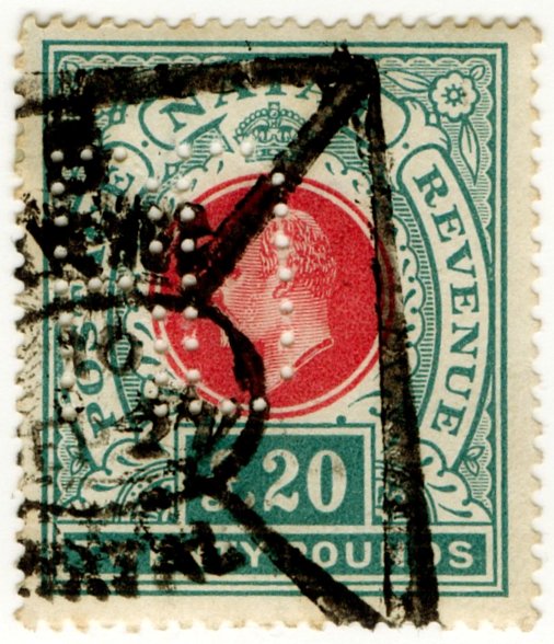 (I.B) Natal Revenue : Duty Stamp &Acirc;&pound;20