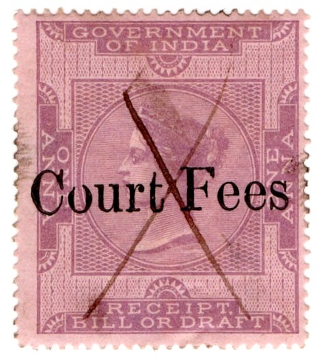 (I.B) India Revenue : Court Fee 1a (Calcutta overprint)