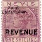(I.B) St Christopher (Nevis) Revenue : Duty Stamp 1/-