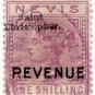 (I.B) St Christopher (Nevis) Revenue : Duty Stamp 1/-
