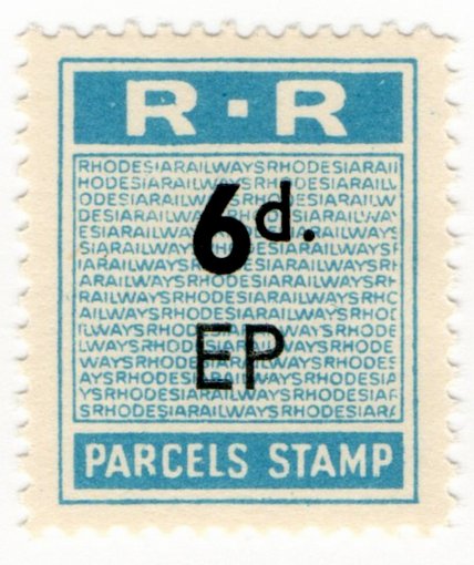 (I.B) Rhodesia Railways : Parcels Stamp 6d