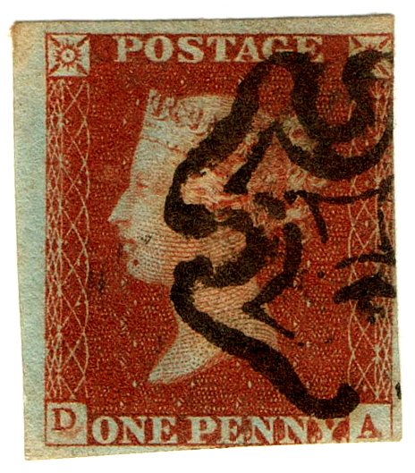 (I.B) QV : SG 8 - Unplated 1d Red (Maltese Cross)