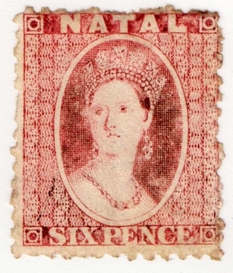 (I.B) Natal Revenue : Duty Stamp 6d (inv watermark)