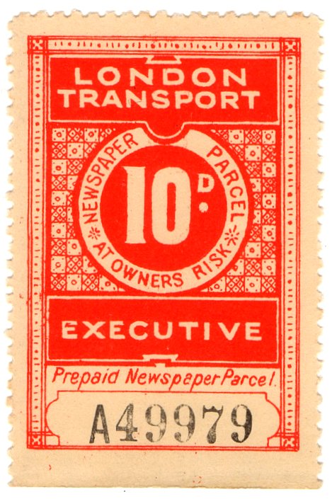 (I.B) London Transport Executive : Railway Newspapers 10d