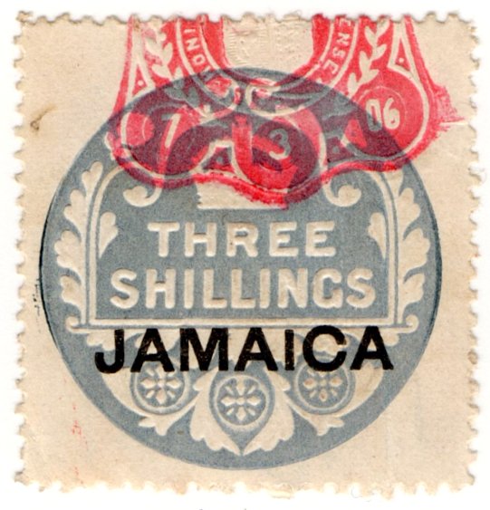 (I.B) Jamaica Revenue Duty Stamp 3/