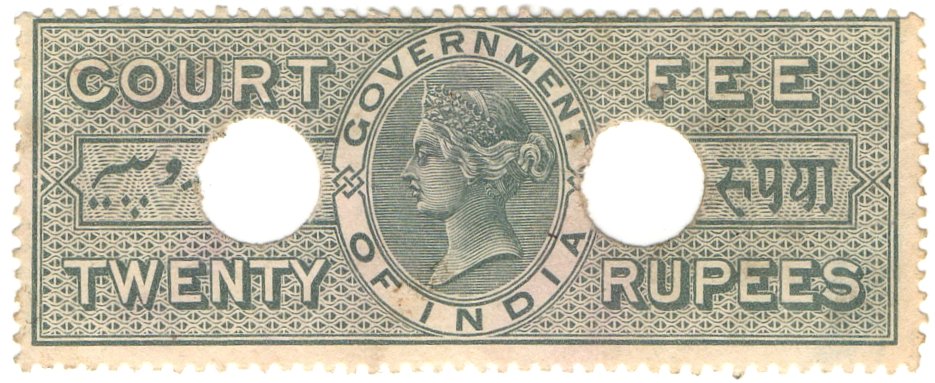 (I.B) India Revenue : Court Fee 20R