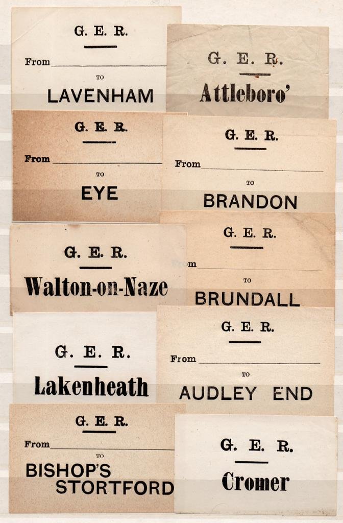 (I.B) Great Eastern Railway : Parcel Label Collection