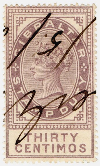 (I.B) Gibraltar Revenue : Stamp Duty 30c