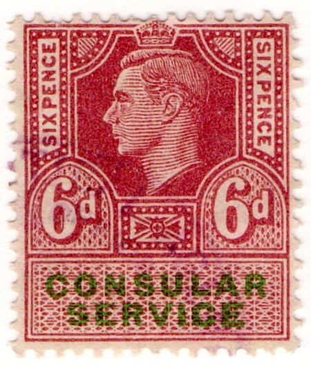 (I.B) George VI Revenue : Consular Service 6d