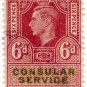 (I.B) George VI Revenue : Consular Service 6d