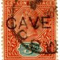 (I.B) Ceylon Postal : 3c Cave Pre-Cancel