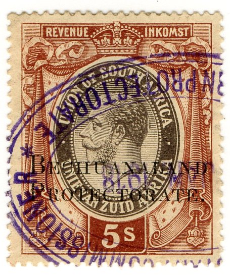 (I.B) Bechuanaland Protectorate Revenue : Duty 5/-