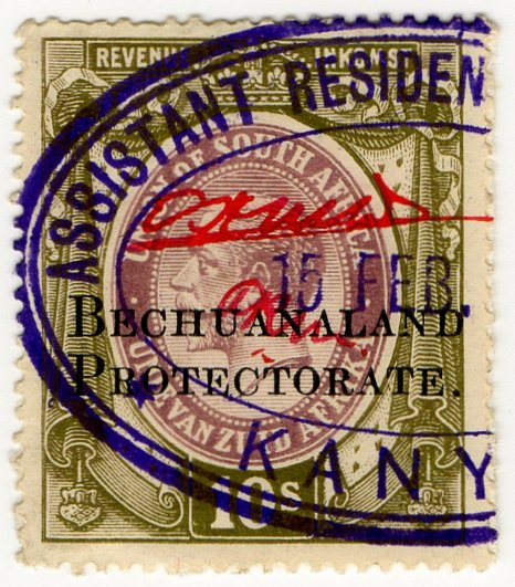 (I.B) Bechuanaland Protectorate Revenue : Duty 10/-