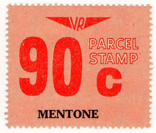 (I.B) Australia - Victoria Railways : Parcel 90c (Mentone)