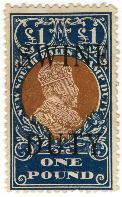 (I.B) Australia - NSW Revenue : Swine Duty &Acirc;&pound;1