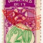 (I.B) Australia - Queensland Revenue : Impressed Duty &Acirc;&pound;20