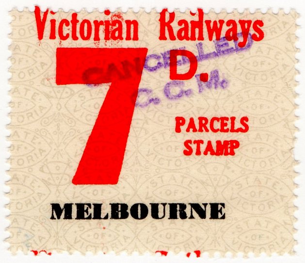 (I.B) Australia - Victoria Railways : Parcels 7d